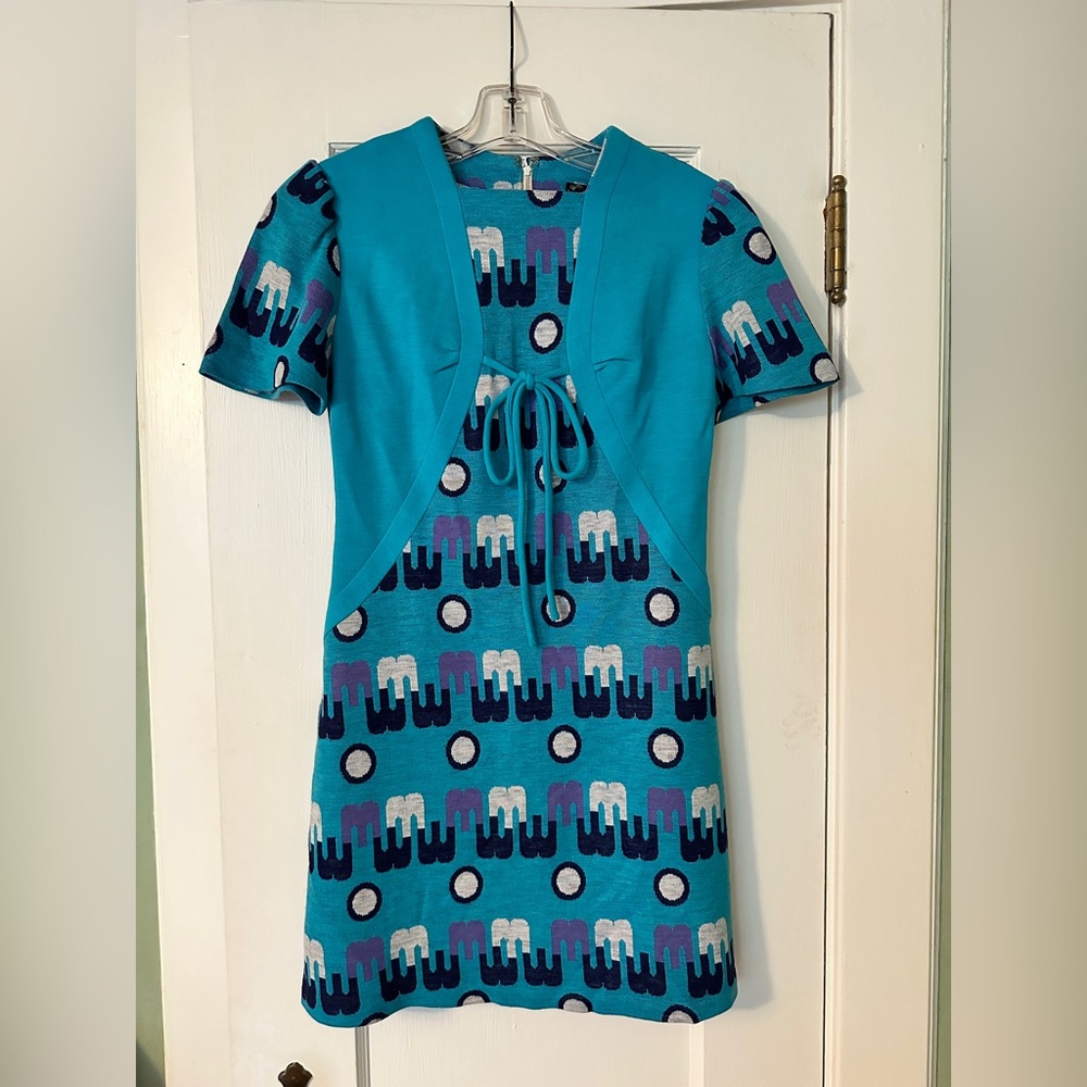 Stylish Blue and Purple vintage dress